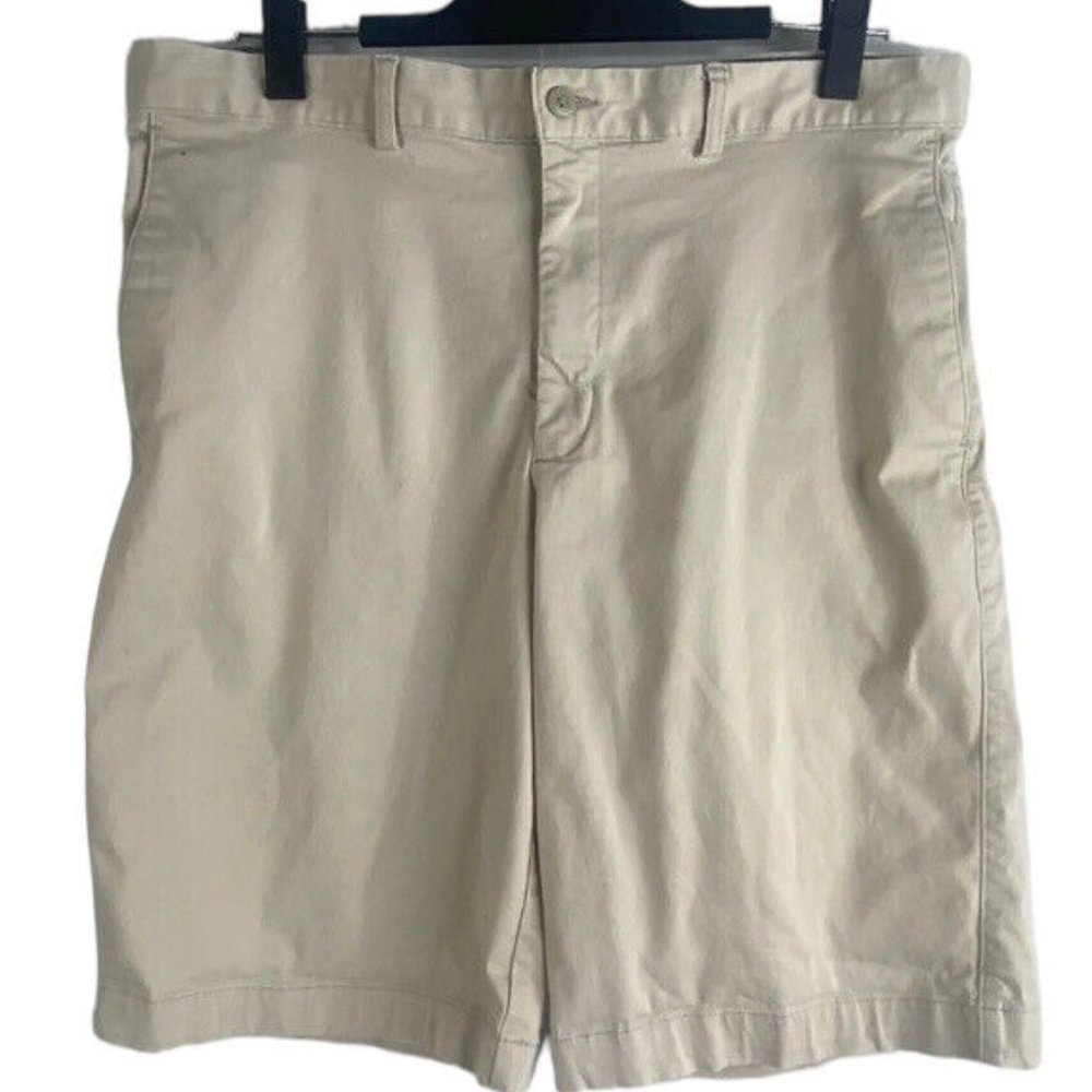 Banana Republic Fulton Skinny Chino Shorts Mens Size 36 Khaki